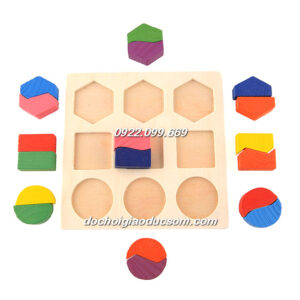 BẢNG HỌC HÌNH DẠNG CHIA PHẦN - COMBO 3 MÓN