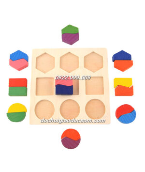 BẢNG HỌC HÌNH DẠNG CHIA PHẦN - COMBO 3 MÓN
