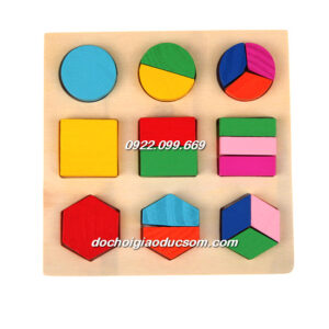 BẢNG HỌC HÌNH DẠNG CHIA PHẦN - COMBO 3 MÓN