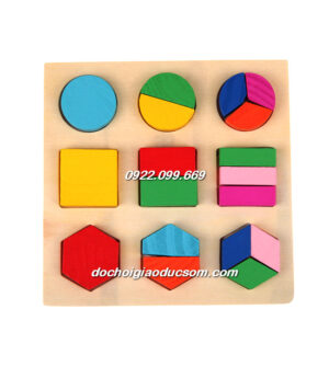 BẢNG HỌC HÌNH DẠNG CHIA PHẦN - COMBO 3 MÓN