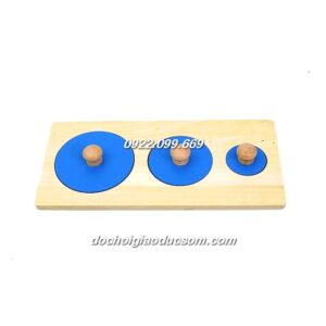 Bộ 3 hình tròn - Giáo cụ Montessori 0-3 tuổi