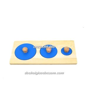 Bộ 3 hình tròn - Giáo cụ Montessori 0-3 tuổi