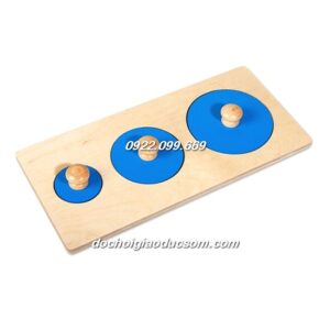 Bộ 3 hình tròn - Giáo cụ Montessori 0-3 tuổi