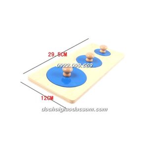 Bộ 3 hình tròn - Giáo cụ Montessori 0-3 tuổi