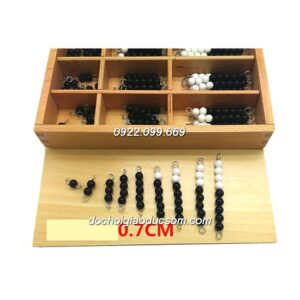 Bộ hạt cườm đen trắng có hộp - Giáo cụ Montessori