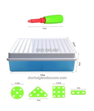 Bộ công cụ ốc vít tạo hình 189 pcs nhựa