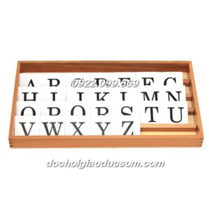 Khay thẻ chữ - giáo cụ Montessori