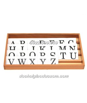 Khay thẻ chữ - giáo cụ Montessori