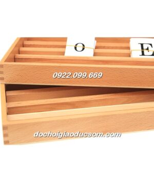 Khay thẻ chữ - giáo cụ Montessori