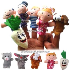 Rối ngón tay kể chuyện NHỔ CỦ CẢI 8 chi tiết