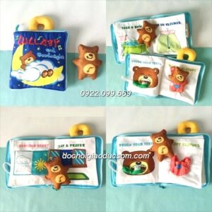 Sách vải chú gấu con Lullababy - Thực hành cuộc sống