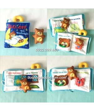 Sách vải chú gấu con Lullababy - Thực hành cuộc sống