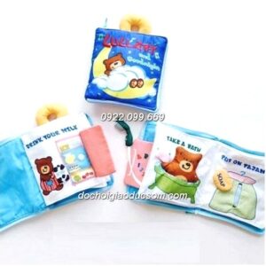 Sách vải chú gấu con Lullababy - Thực hành cuộc sống