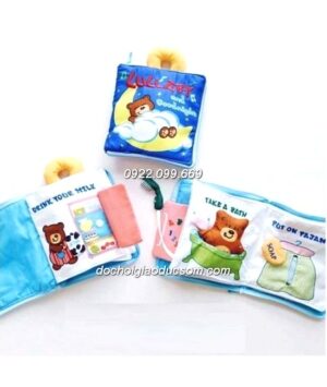 Sách vải chú gấu con Lullababy - Thực hành cuộc sống