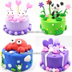 Tạo hình nghệ thuật bánh sinh nhật bằng đất nặn