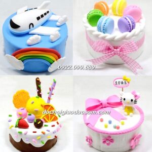 Tạo hình nghệ thuật bánh sinh nhật bằng đất nặn