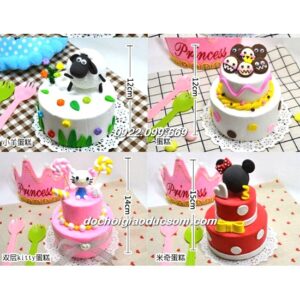 Tạo hình nghệ thuật bánh sinh nhật bằng đất nặn