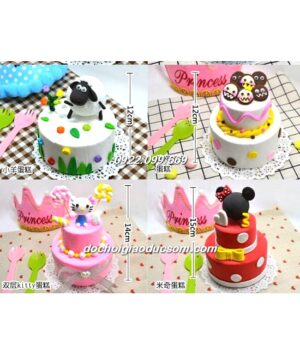 Tạo hình nghệ thuật bánh sinh nhật bằng đất nặn