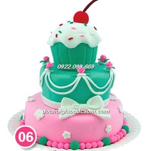 Tạo hình nghệ thuật bánh sinh nhật bằng đất nặn