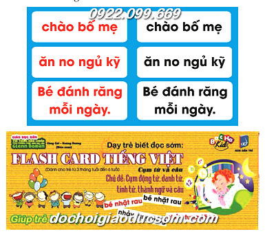 FLASH CARD TIẾNG VIỆT, CỤM TỪ VÀ CÂU Gía tốt