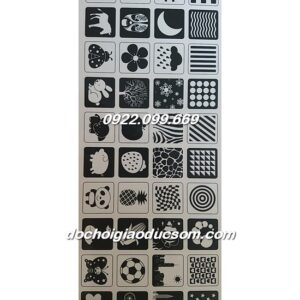 THẺ KÍCH THÍCH PHÁT TRIỂN THỊ GIÁC ĐEN TRẮNG cho trẻ sơ sinh khổ to 21cm x 21cm giá rẻ, hàng đẹp